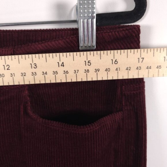 PAIGE Women’s Hoxton Ankle Corduroy Pants Burgundy Stretch 1767D66-5171 Size 32 - Picture 8 of 15
